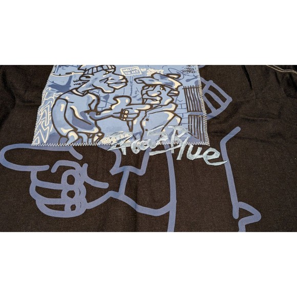 Vintage Y2K Raw Blue 3XL Denim Jacket NWT! Deadstock Urban Hip Hop Graffiti - Picture 11 of 16